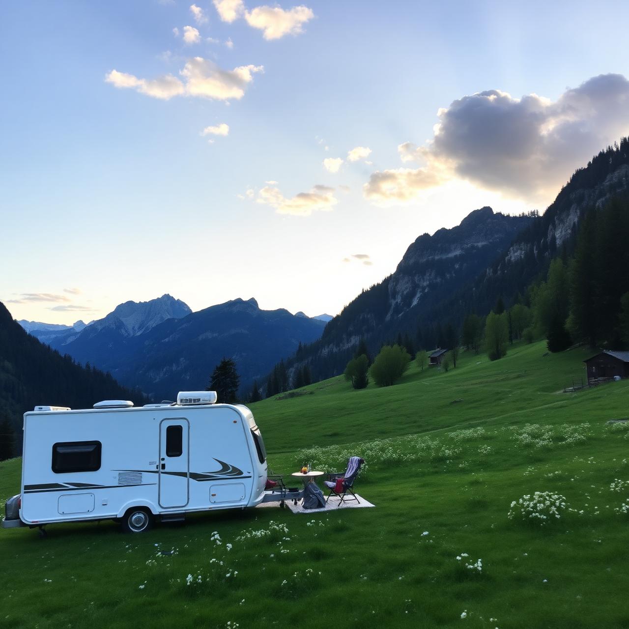 Alpski kamp s prikolico