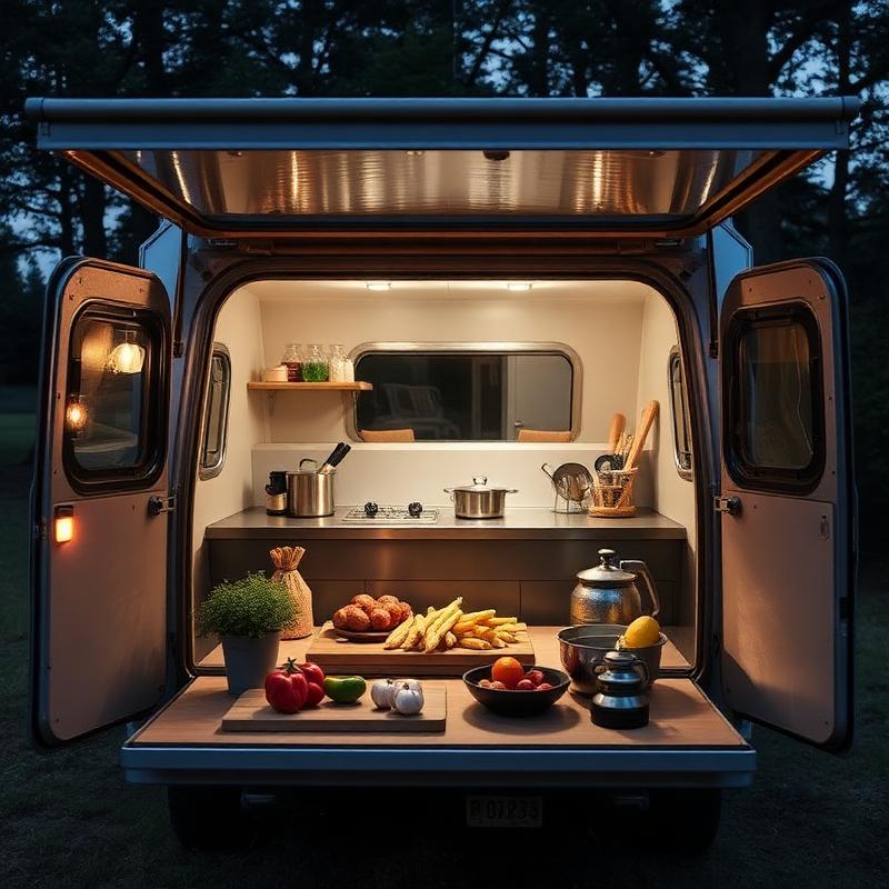 Zunanja kuhinja teardrop modela