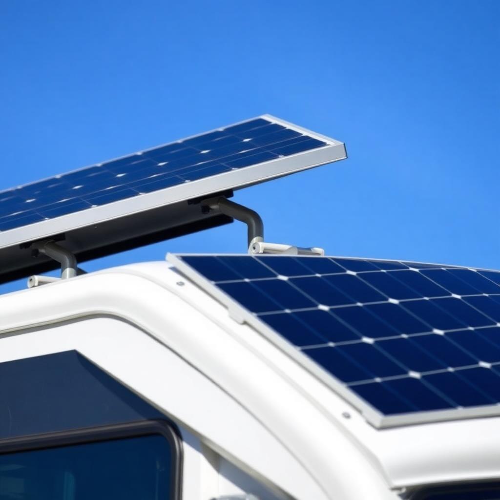 Solarni paneli na strehi avtodoma